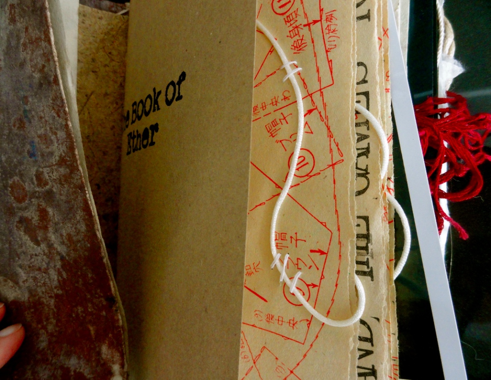 Click the image for a view of: The Book of Ether - detail Artist: Cheryl Penn & Marie Wintzer (Japan) Medium: Mixed media
